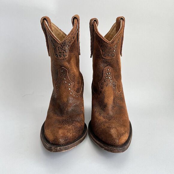 IDYLLWILD Miranda Lambert Distressed Point toe Pull-on Western Brown 6.5 - Picture 4 of 12